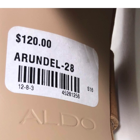 ALDO High Heel Tassel Tie Gladiator Sandals in Suede Cognac - Picture 10 of 12